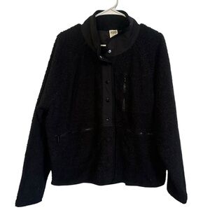 Victoria’s Secret Mock Neck PINK black Sherpa Pullover Sweater Without H…
